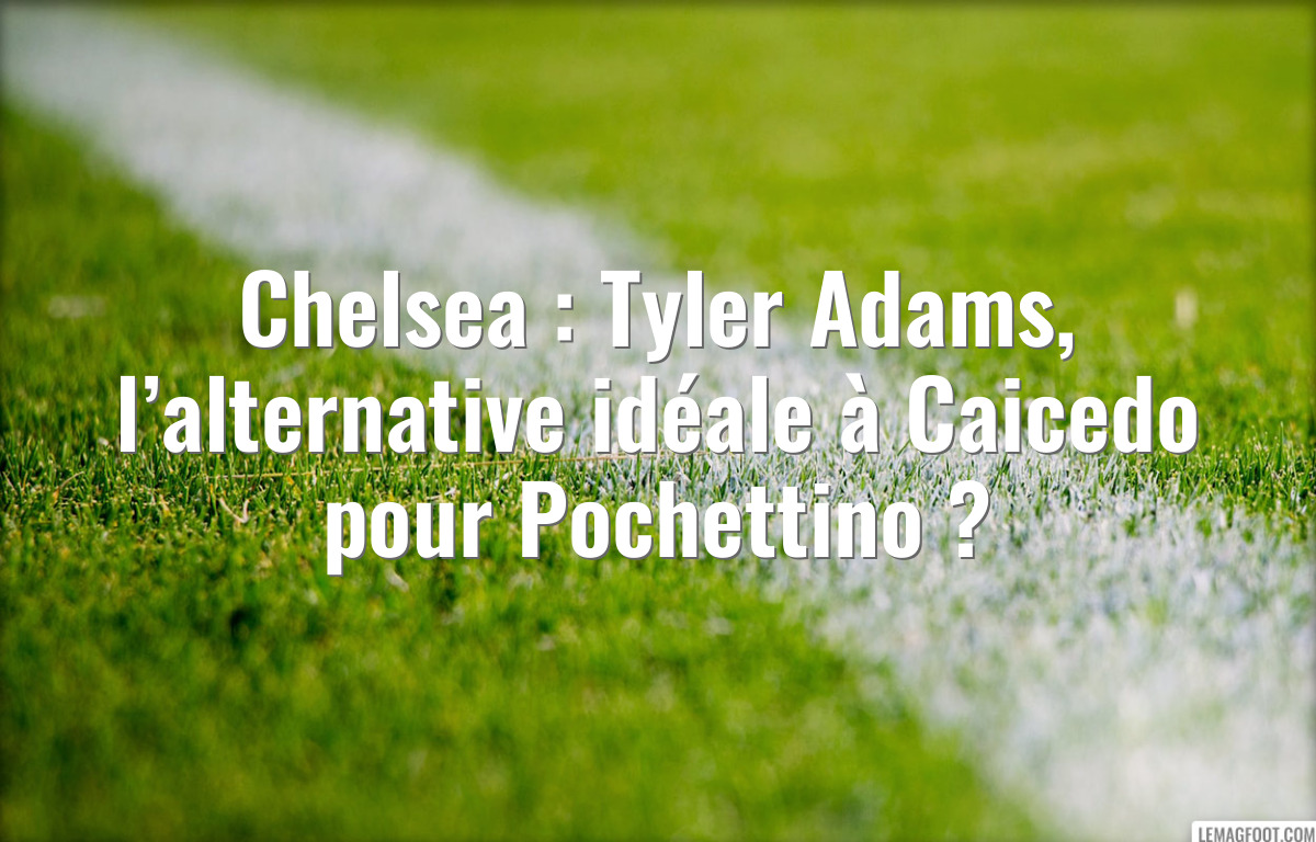 Chelsea : Tyler Adams, l’alternative idéale à Caicedo pour Pochettino ?