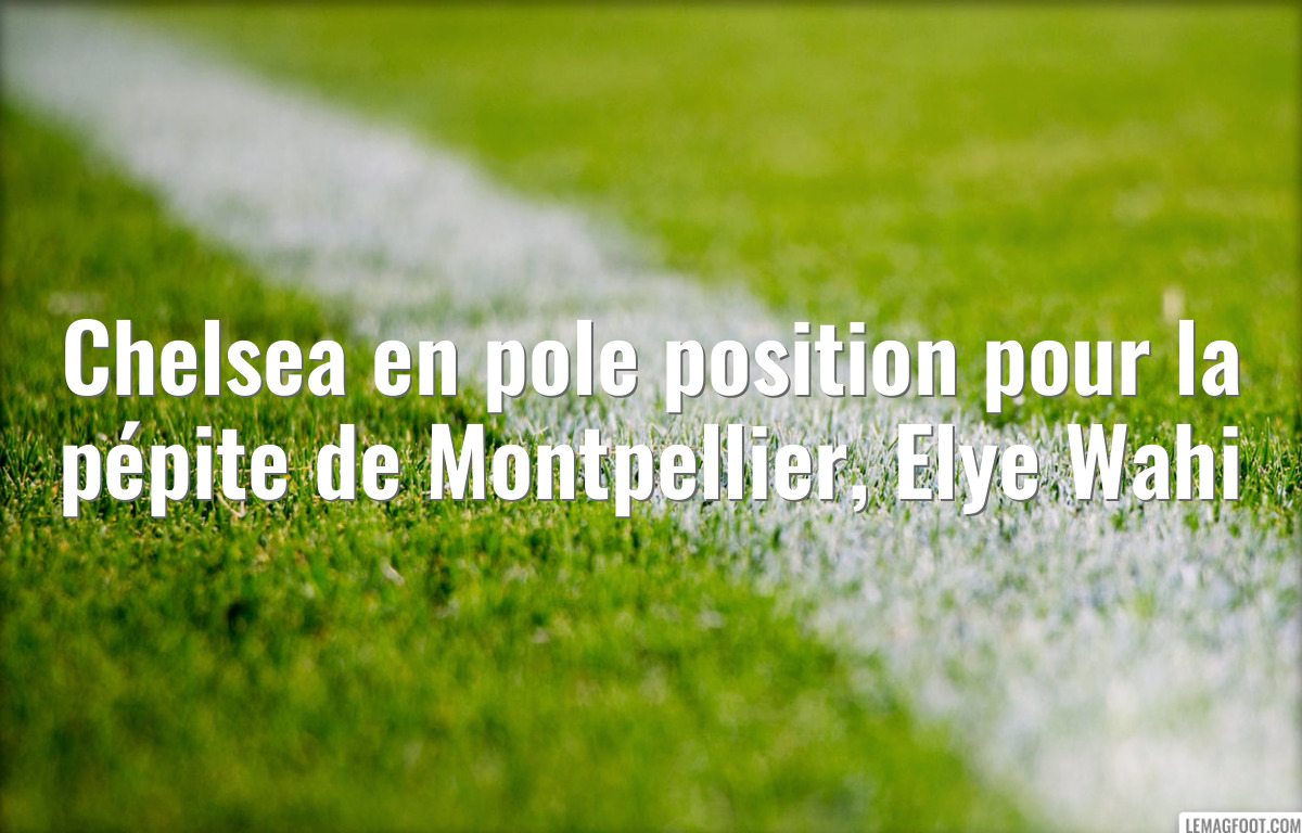 Chelsea en pole position pour la pépite de Montpellier, Elye Wahi