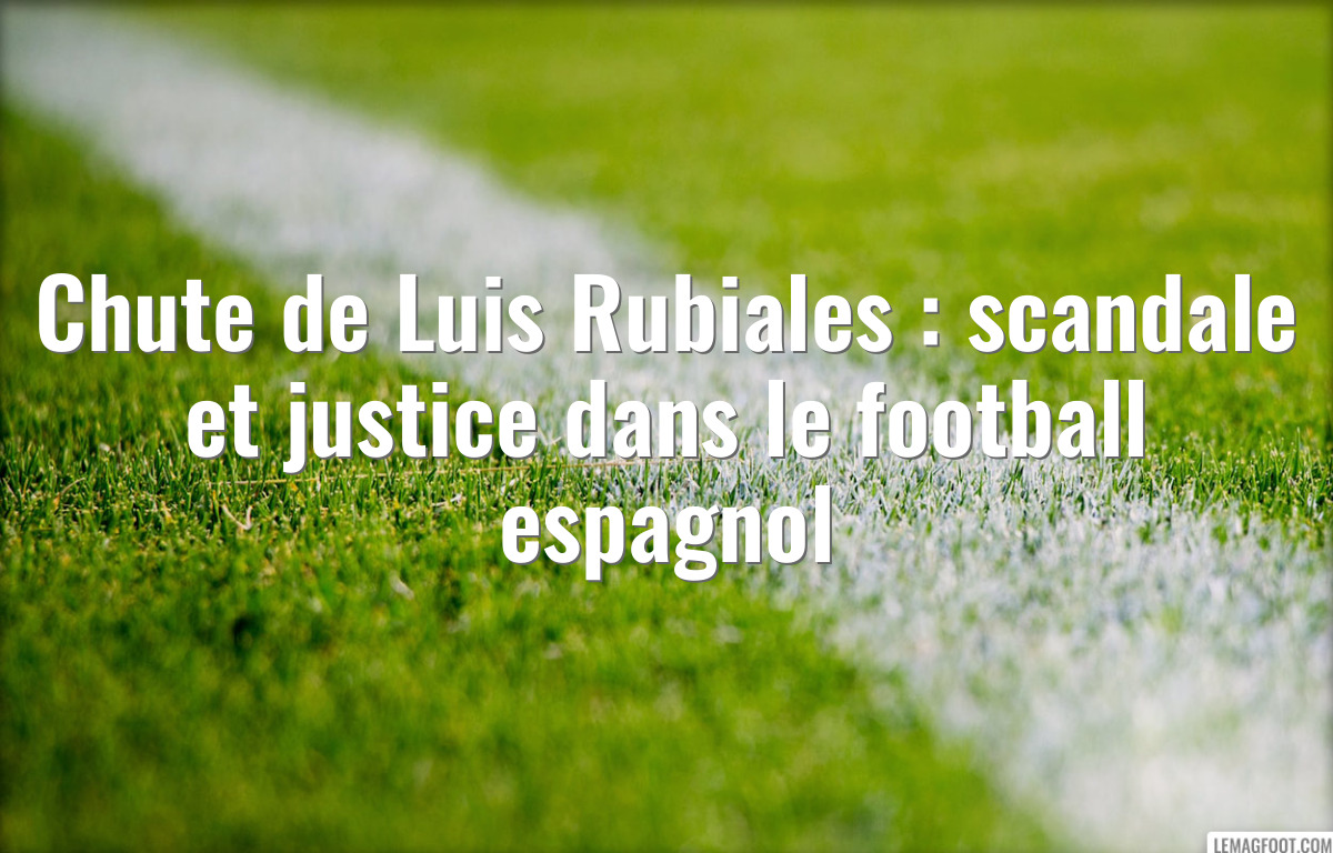 Chute de Luis Rubiales : scandale et justice dans le football espagnol