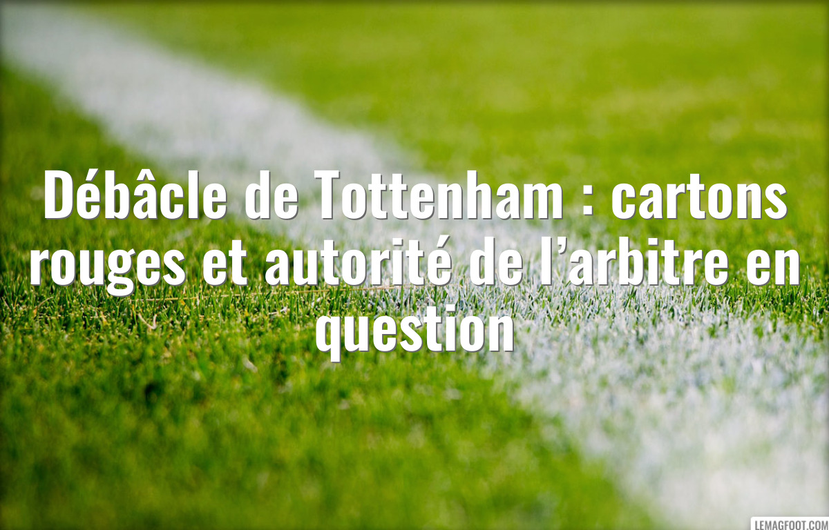 Débâcle de Tottenham : cartons rouges et autorité de l’arbitre en question