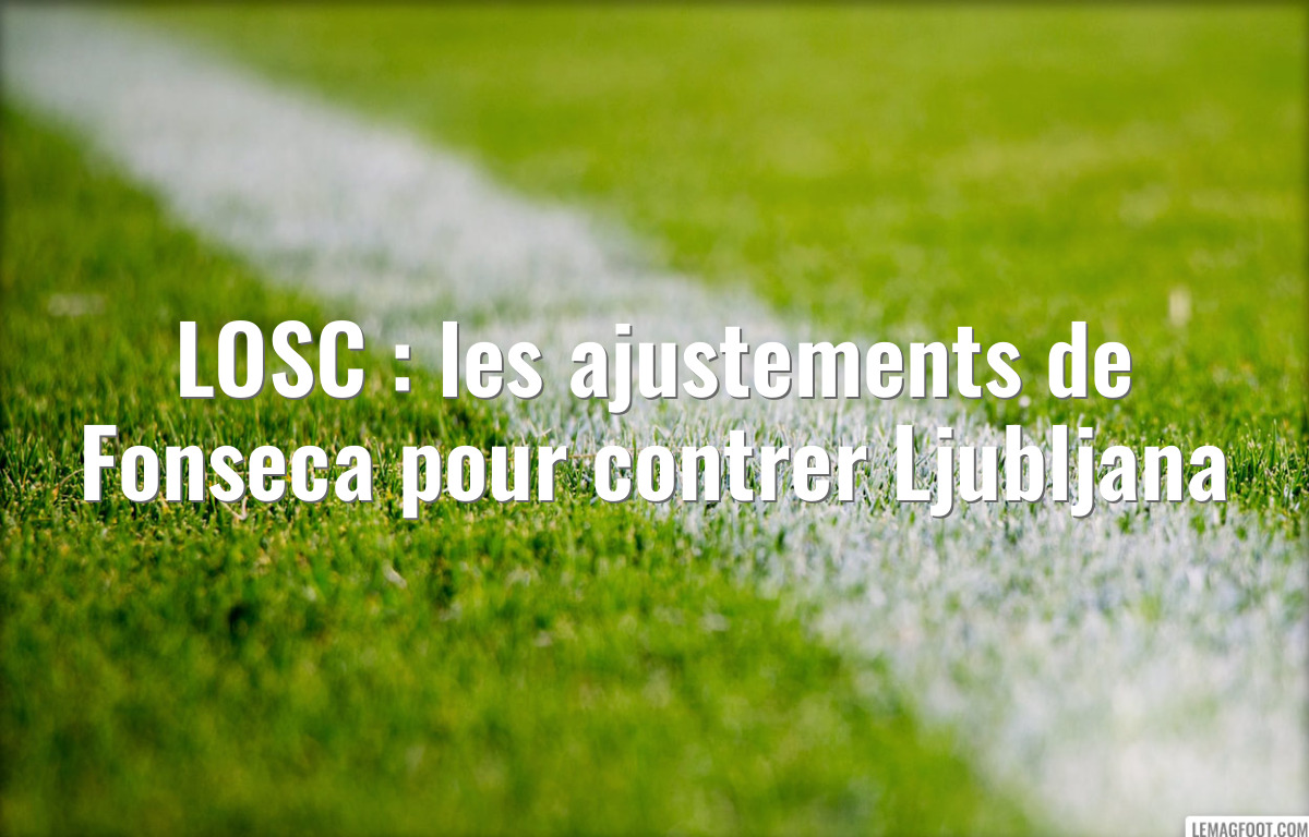 LOSC : les ajustements de Fonseca pour contrer Ljubljana