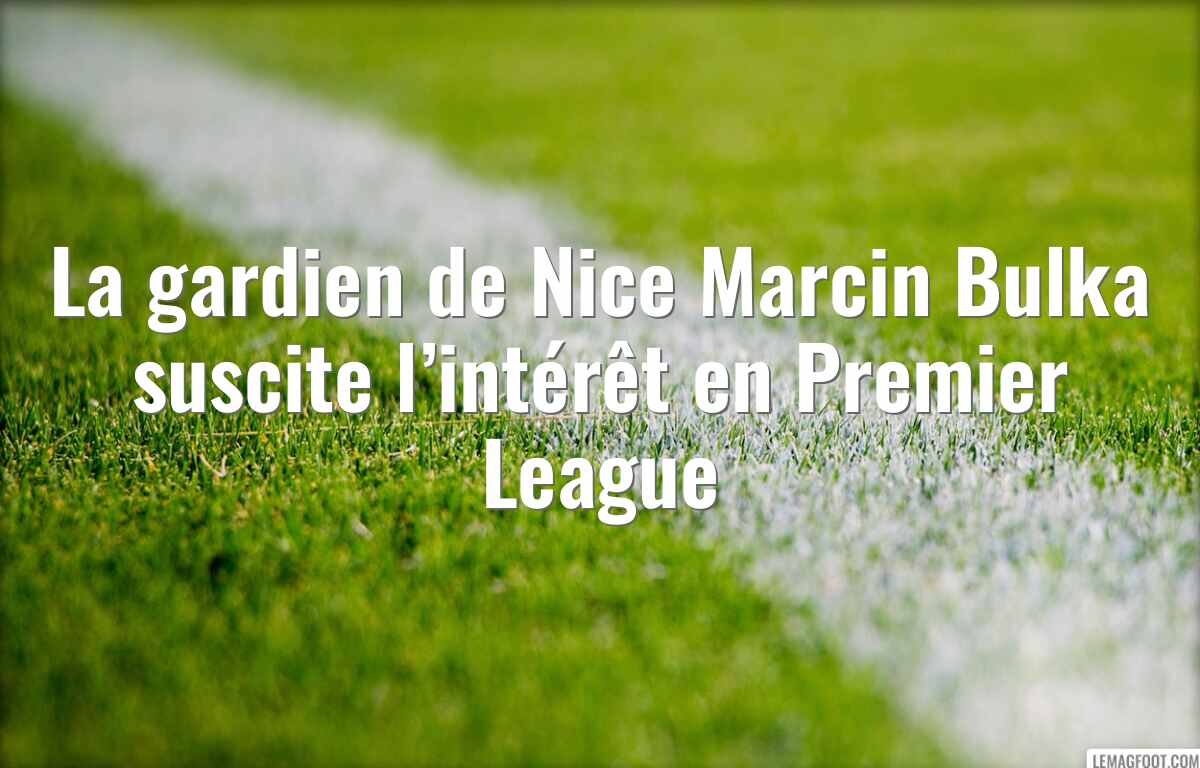 La gardien de Nice Marcin Bulka suscite l’intérêt en Premier League