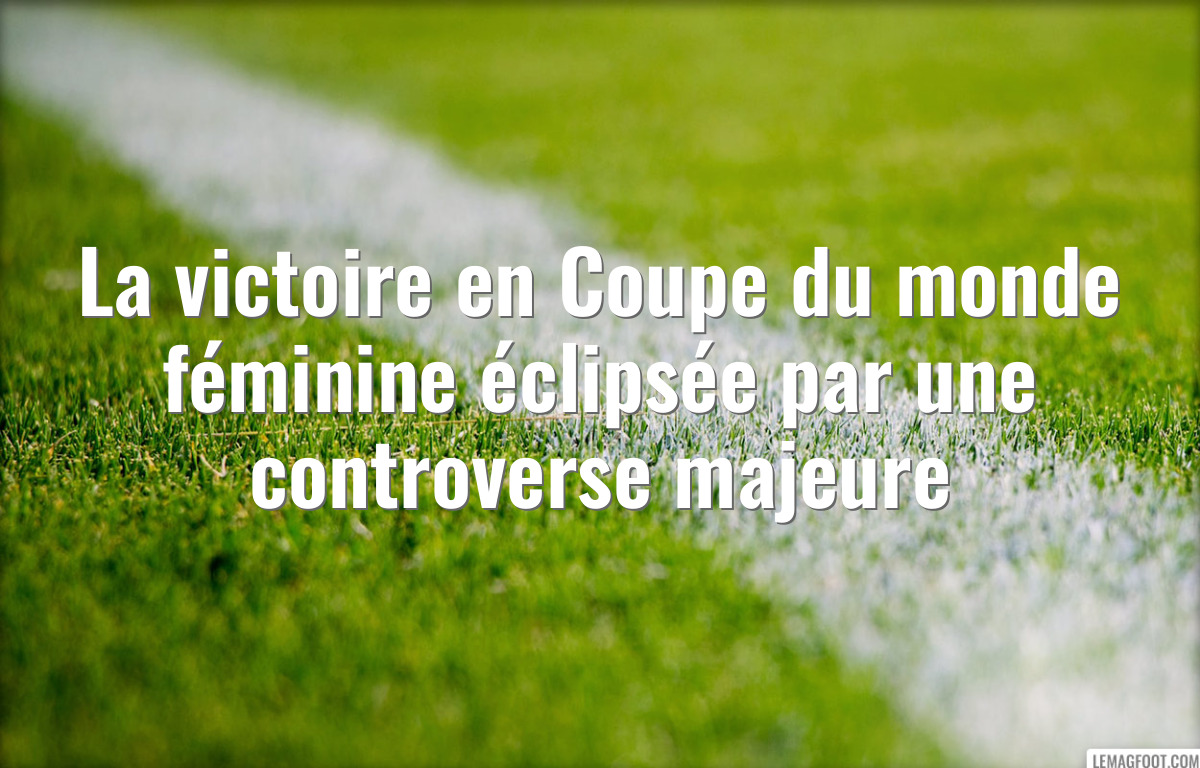 La victoire en Coupe du monde féminine éclipsée par une controverse majeure