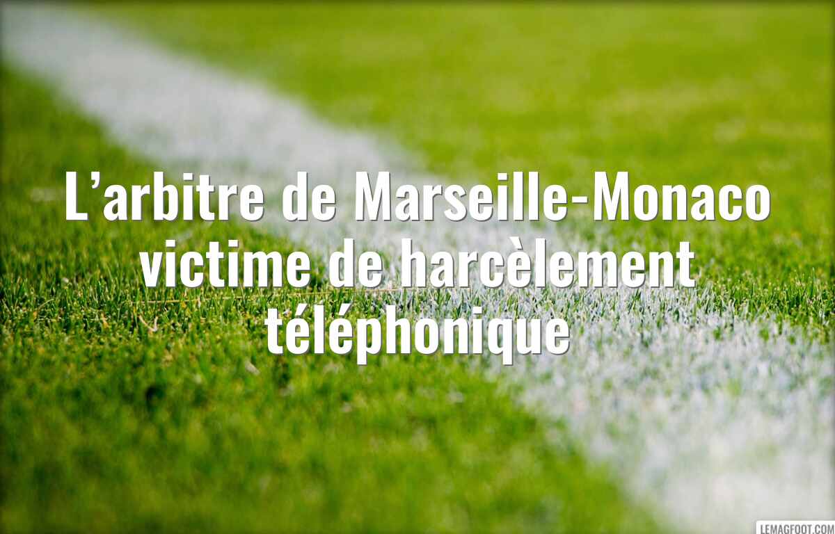 L’arbitre de Marseille-Monaco victime de harcèlement téléphonique