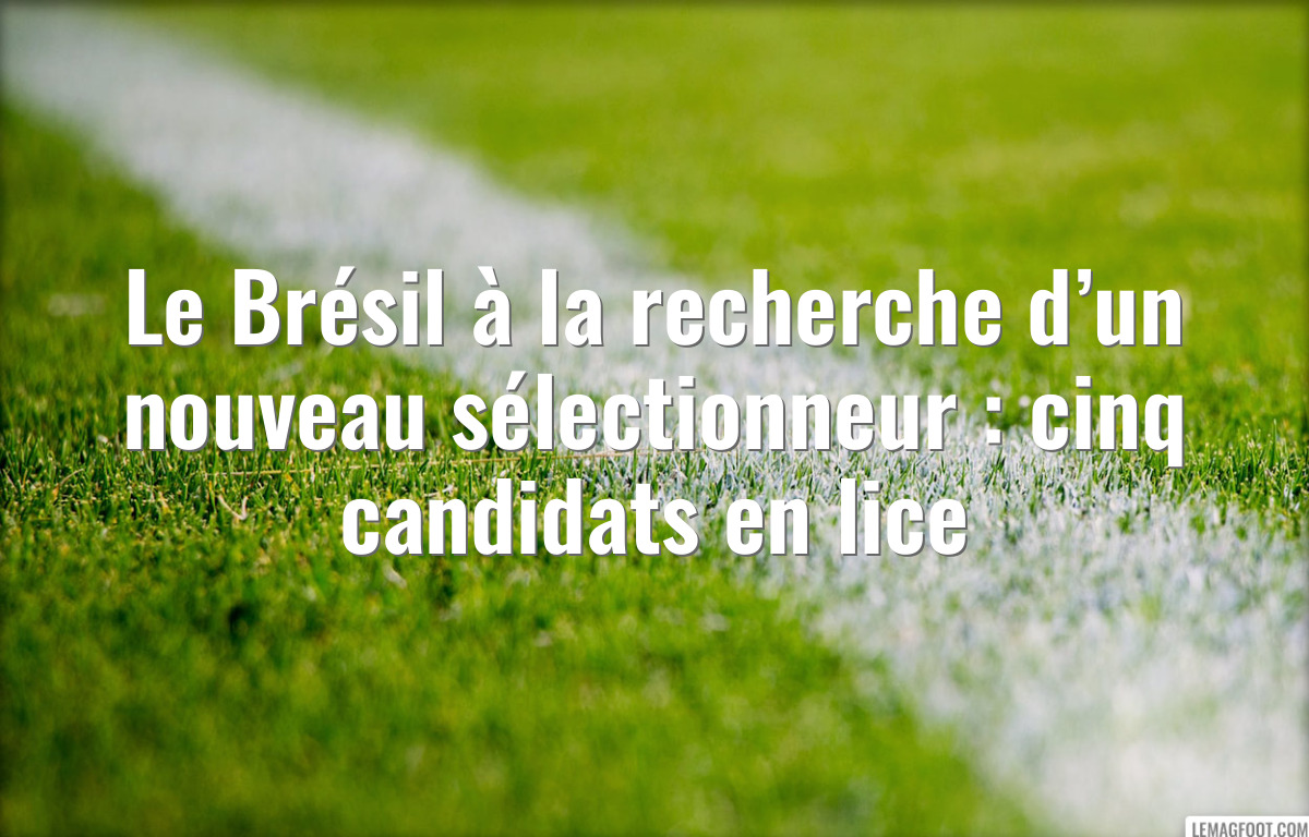 Le Brésil à la recherche d’un nouveau sélectionneur : cinq candidats en lice