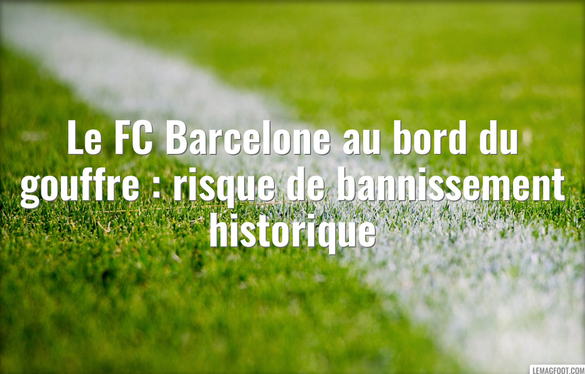 Le FC Barcelone au bord du gouffre : risque de bannissement historique
