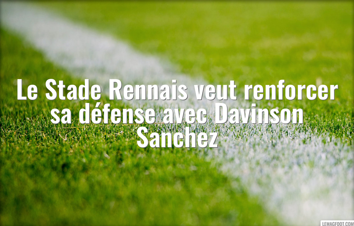 Le Stade Rennais veut renforcer sa défense avec Davinson Sanchez