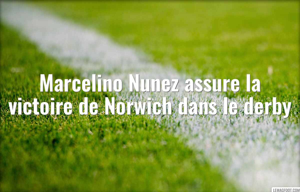 Marcelino Nunez assure la victoire de Norwich dans le derby