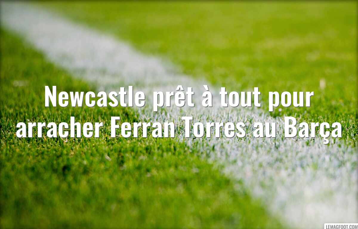 Newcastle prêt à tout pour arracher Ferran Torres au Barça