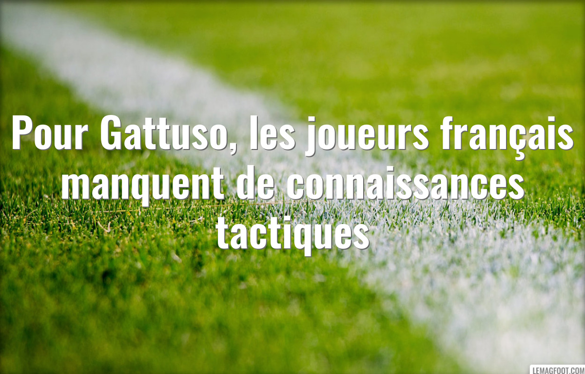 Pour Gattuso, les joueurs français manquent de connaissances tactiques