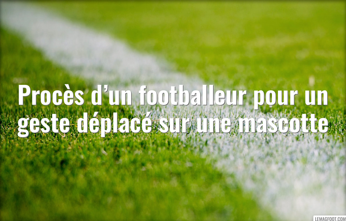 Procès d’un footballeur pour un geste déplacé sur une mascotte