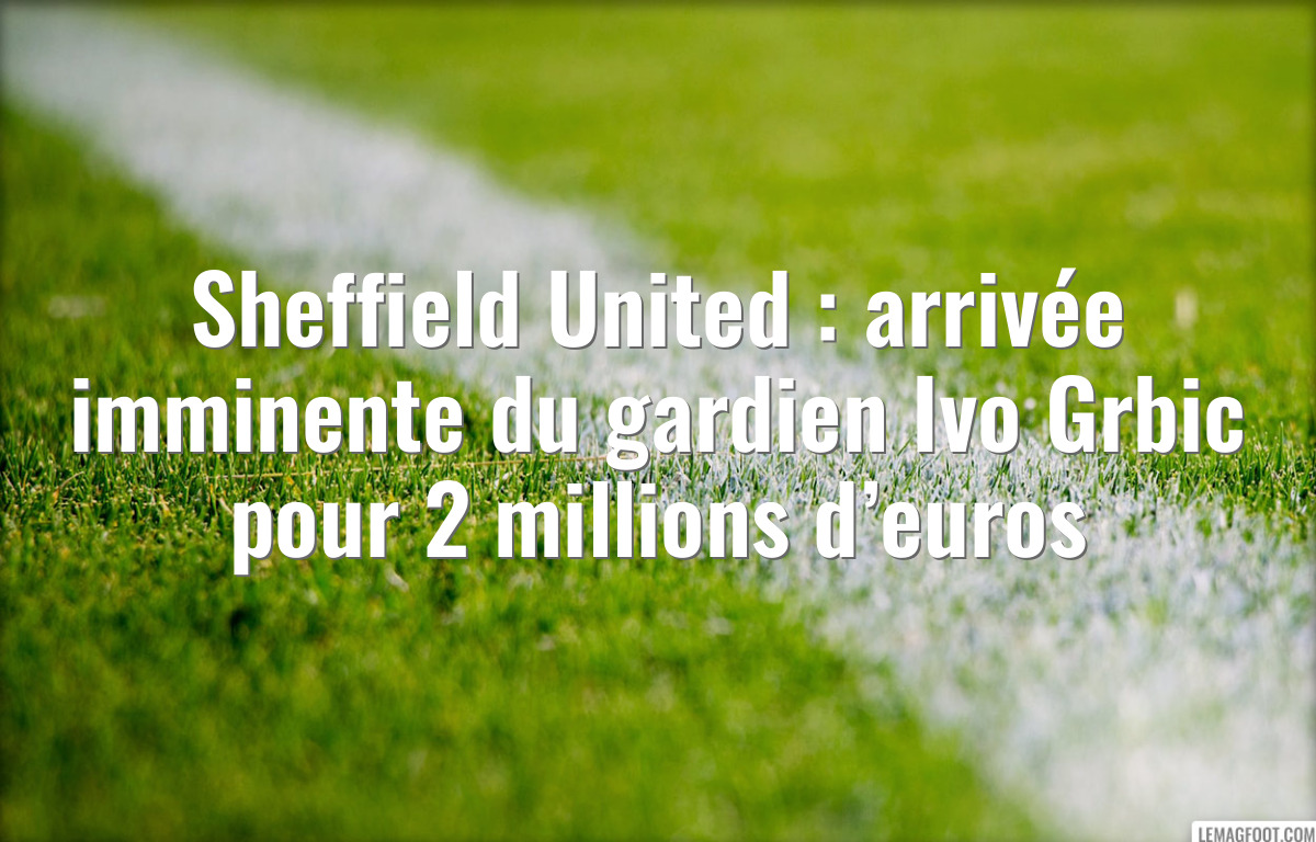 Sheffield United : arrivée imminente du gardien Ivo Grbic pour 2 millions d’euros