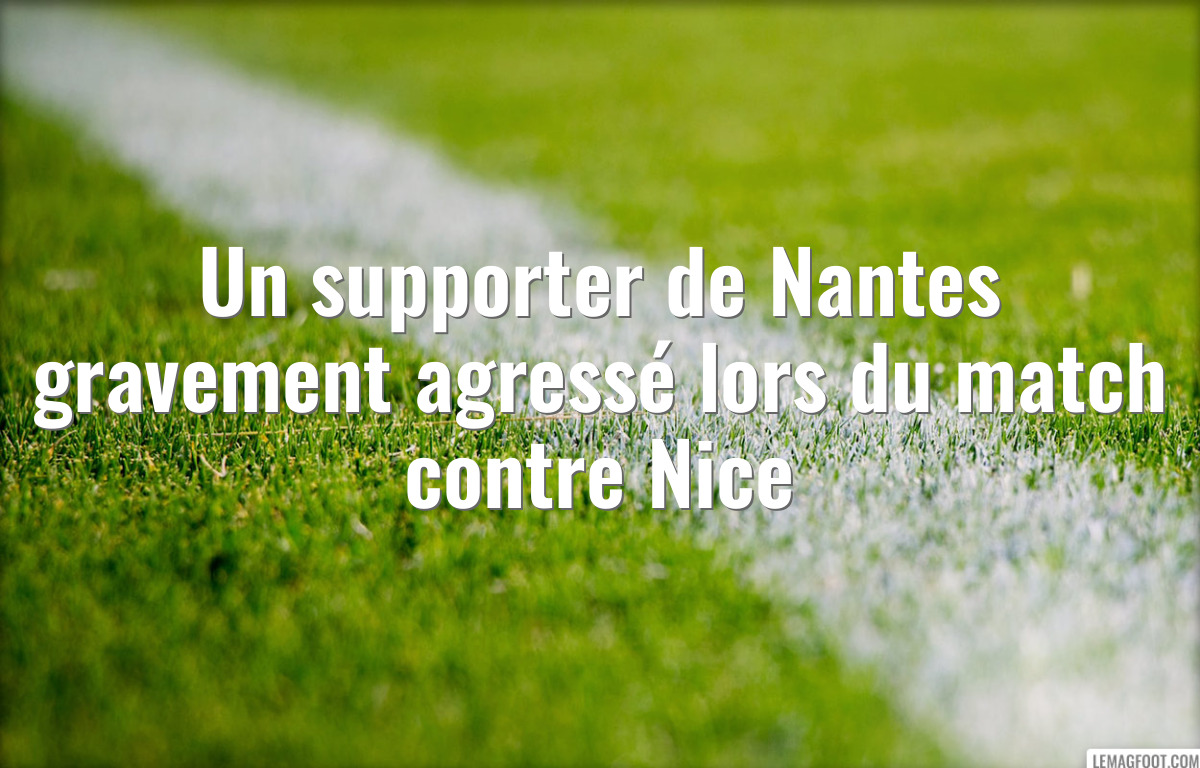 Un supporter de Nantes gravement agressé lors du match contre Nice