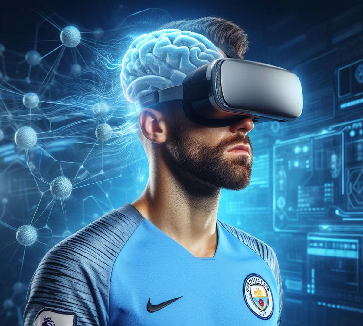 Le gardien de Manchester City utilisant des lunettes de réalité virtuelle pour améliorer ses performances cognitives
