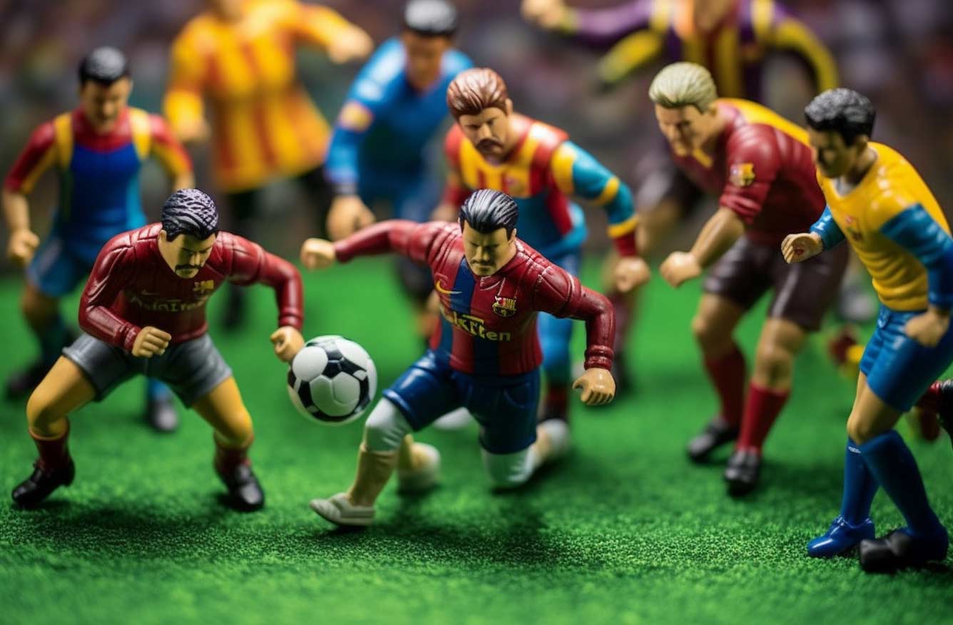figurines représentant des joueurs de foot pour symboliser la période du mercato