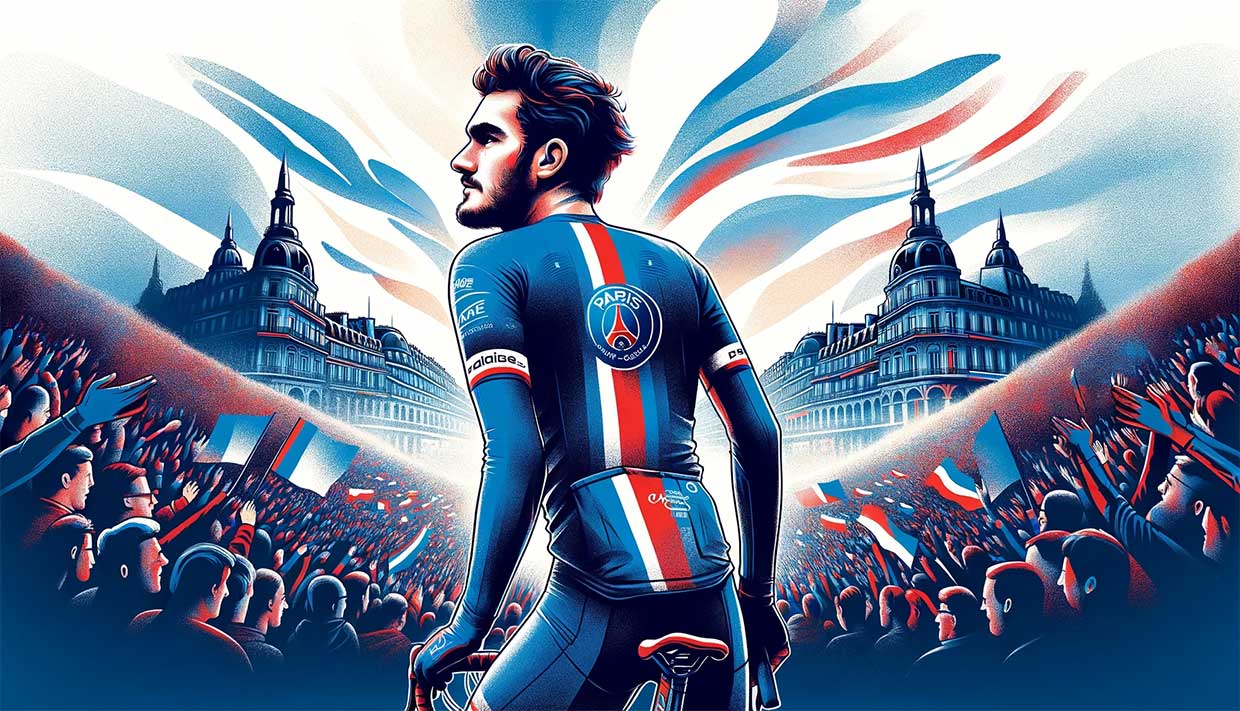 llustration originale pour illustrer l'article sur le geste généreux du cycliste Thibaut Pinot