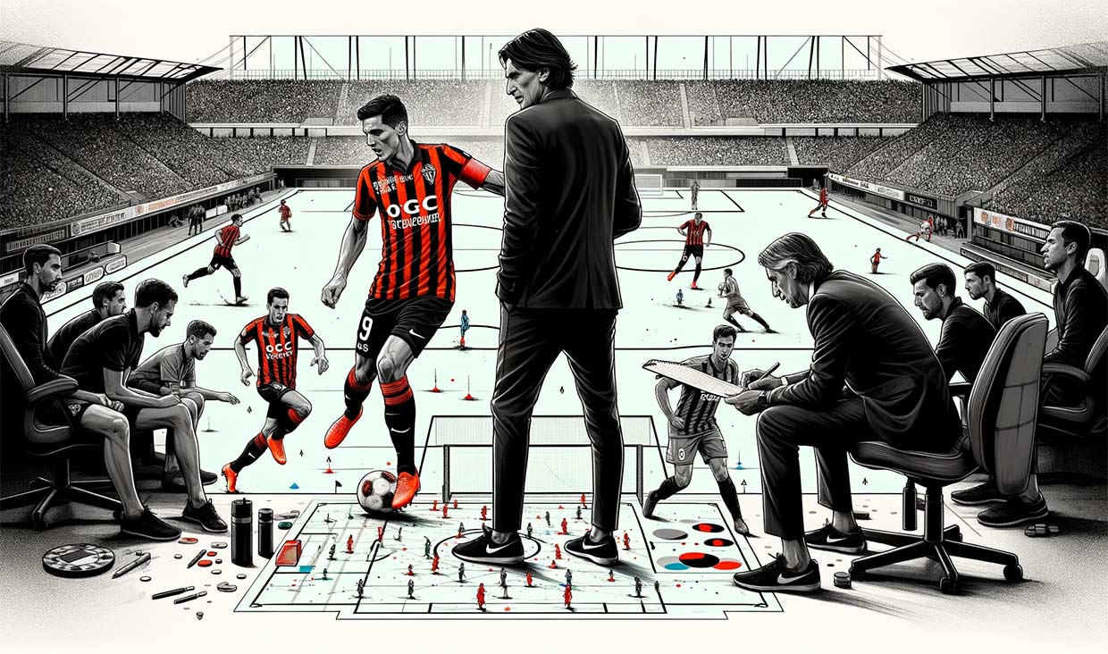 réflexion sur la stratégie défensive de l'équipe de Nice